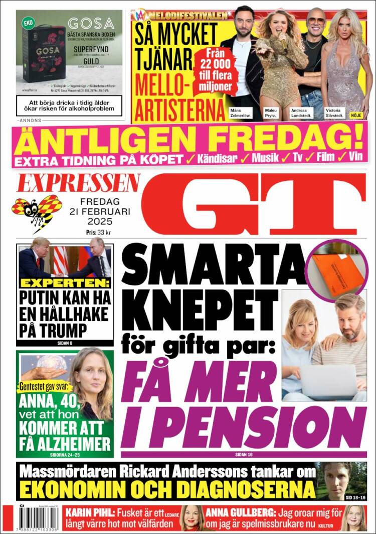 Portada de Göteborgstidningen (Sweden)