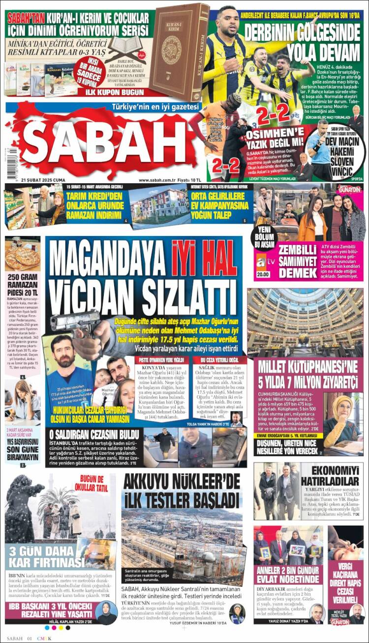 Portada de Sabah (Turkey)