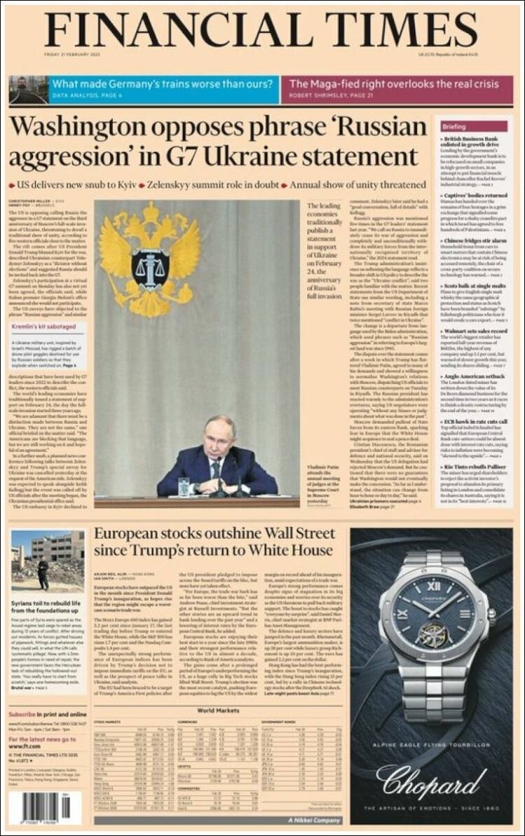 Portada de Financial Times (United Kingdom)