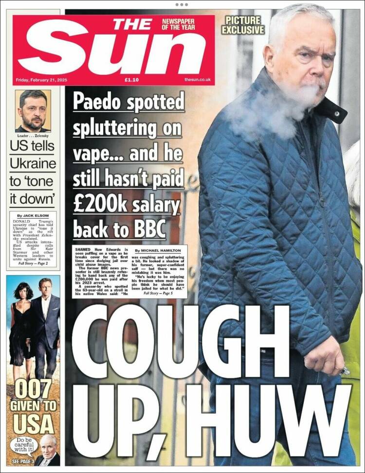 Portada de The Sun (United Kingdom)