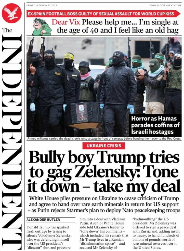 Portada de The Independent (United Kingdom)