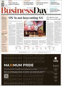 Portada de Business Day (South Africa)