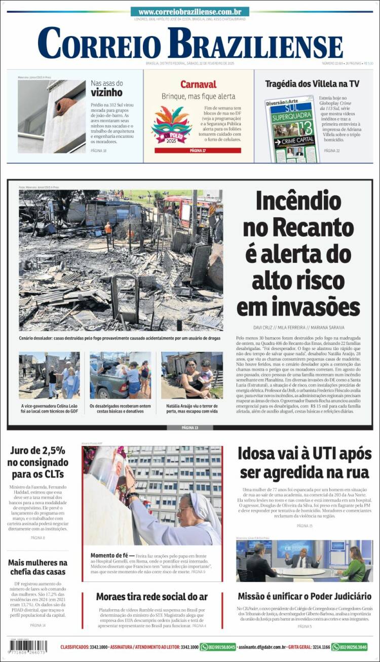 Portada de Correio Braziliense (Brasil)