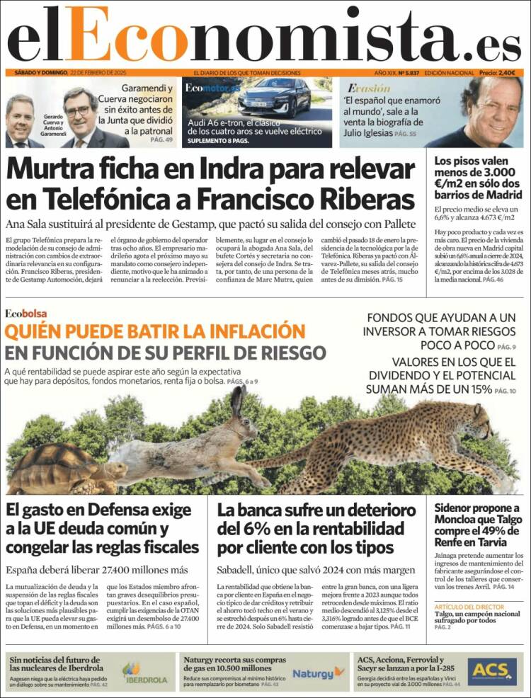 Portada de El Economista (España)
