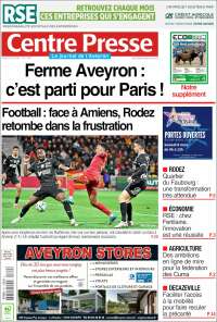 Portada de Centre Presse (Francia)