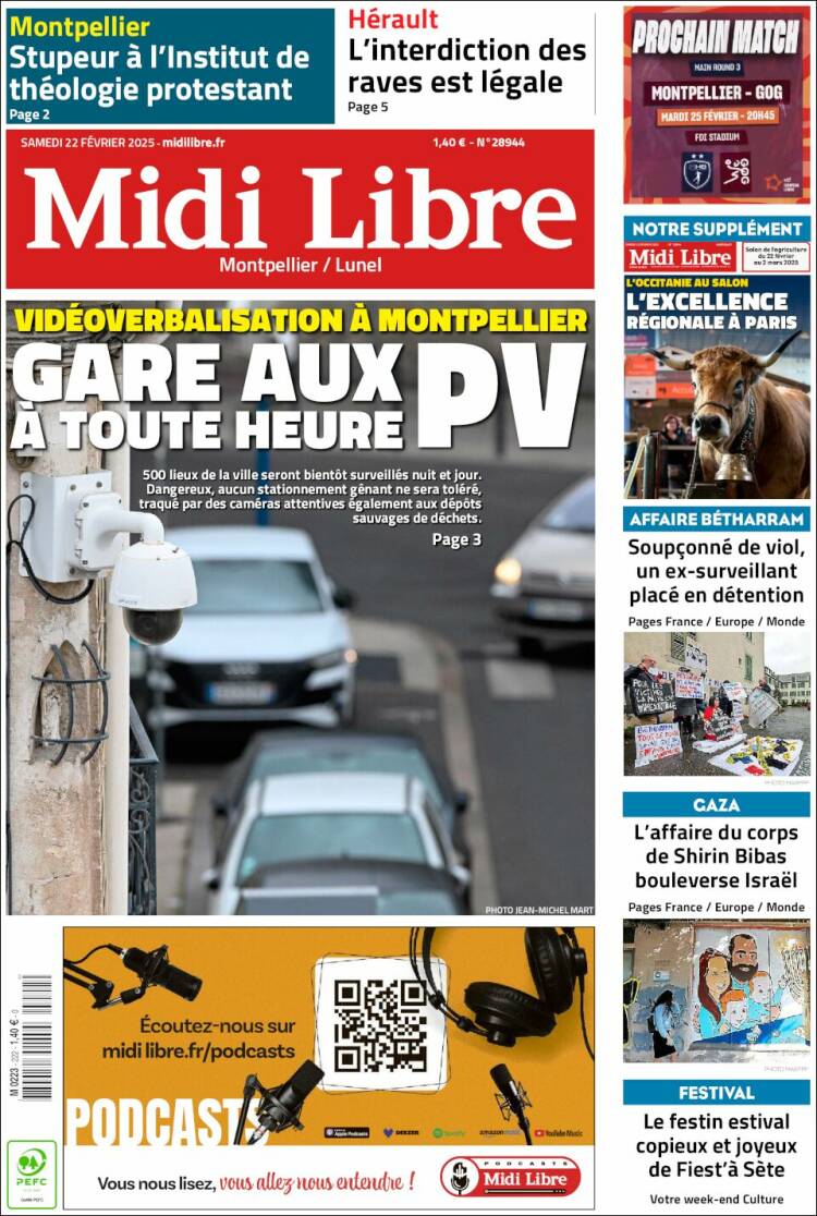 Portada de Midi Libre (Francia)