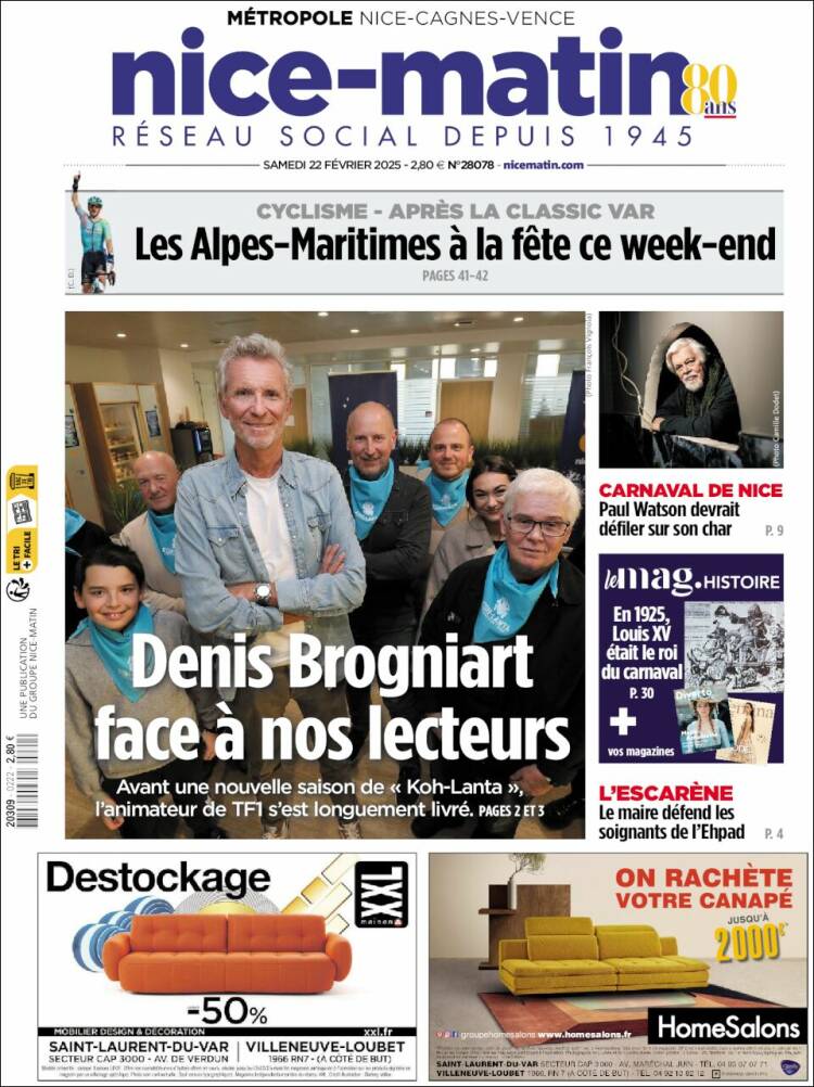 Portada de Nice-Matin (Francia)