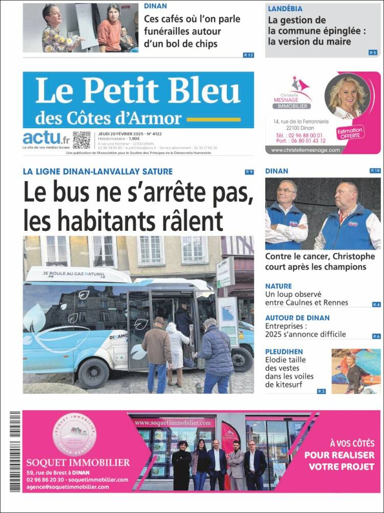 Portada de Le Petit Bleu (Francia)