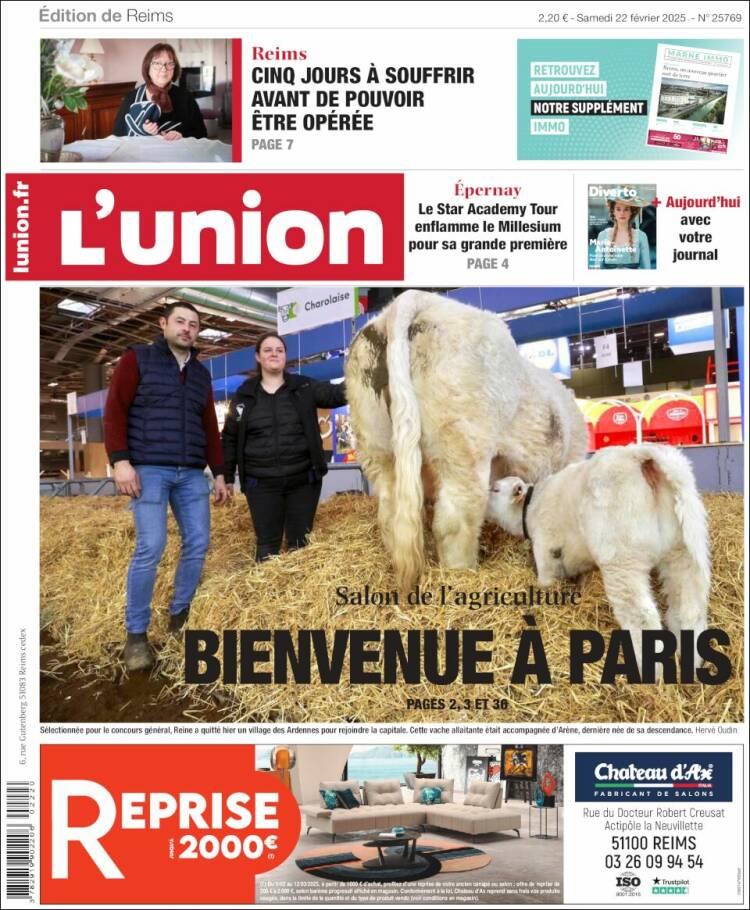 Portada de L'Union (Francia)