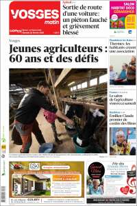 Portada de Vosges Matin (Francia)