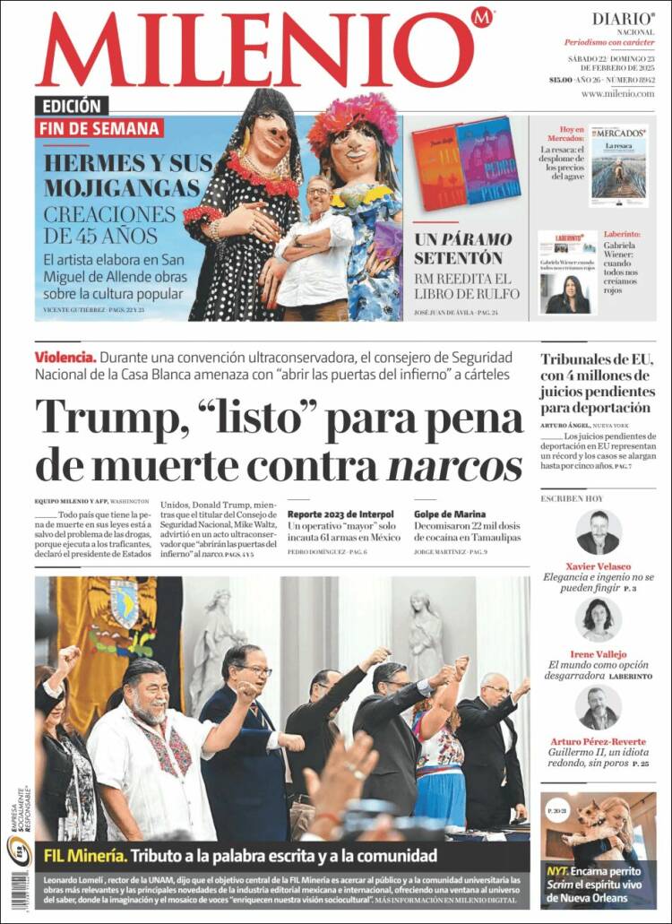 Portada de Milenio (México)