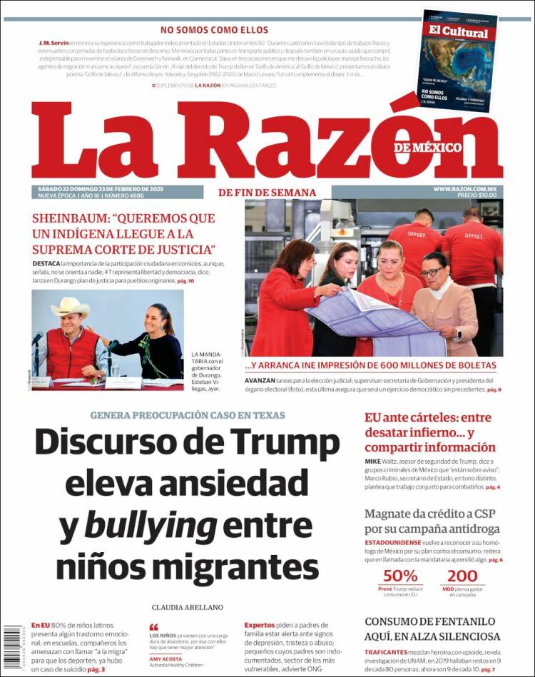 Portada de La Razón (México)