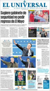 Portada de El Universal (México)