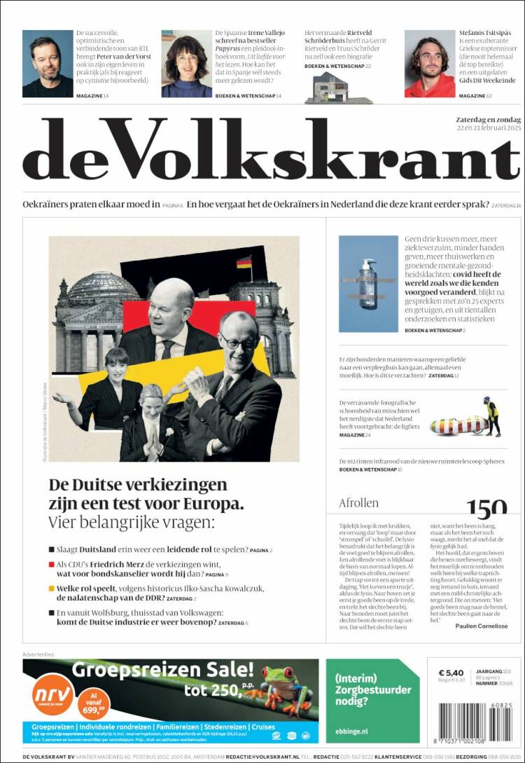 Portada de De Volkskrant (Pa&iacute;ses Bajos)