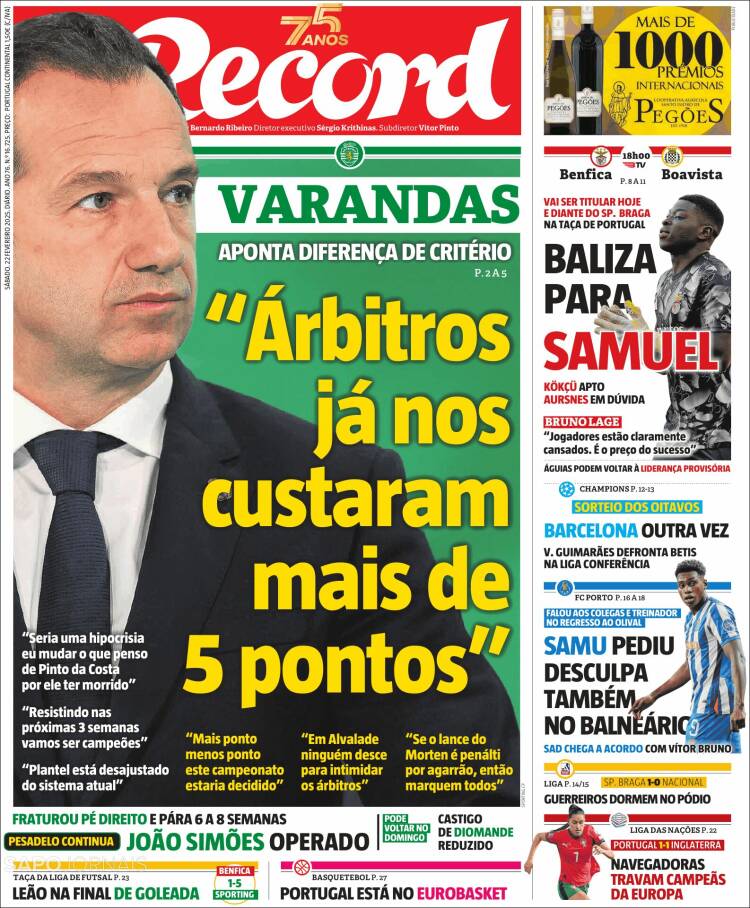Portada de Record (Portugal)