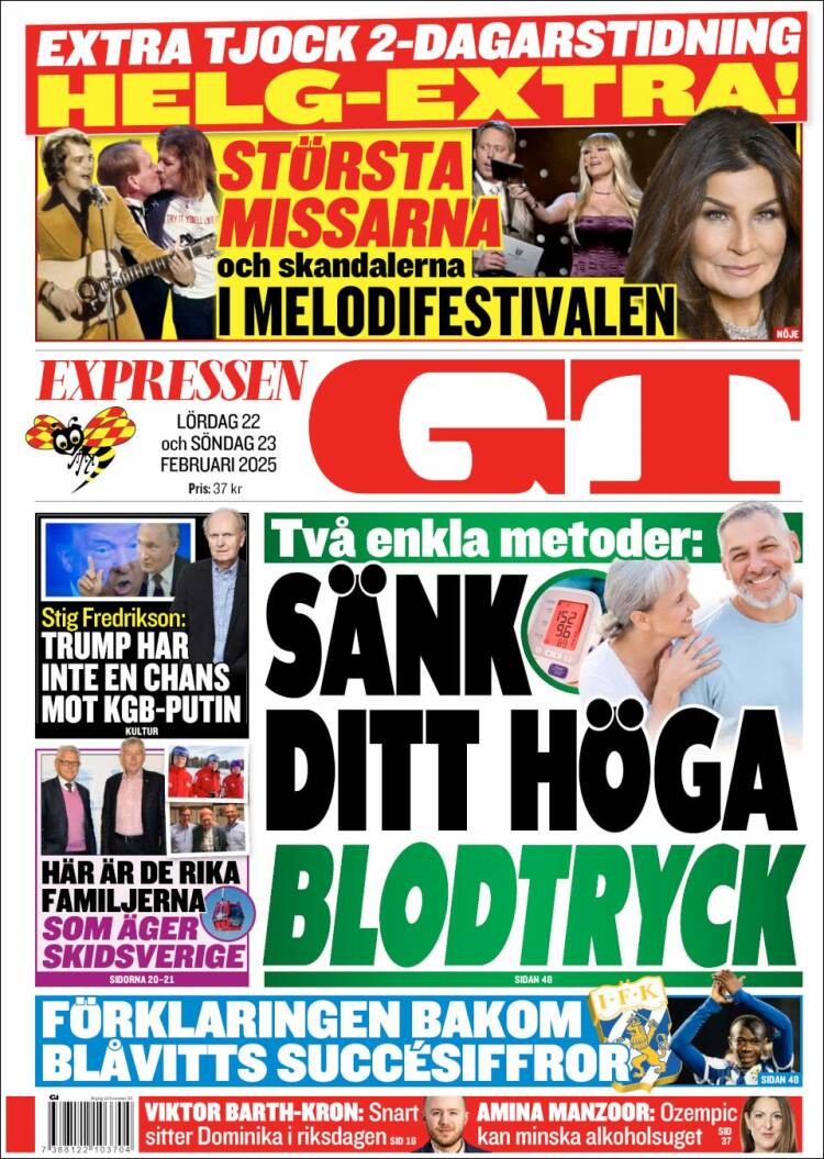 Portada de Göteborgstidningen (Suecia)