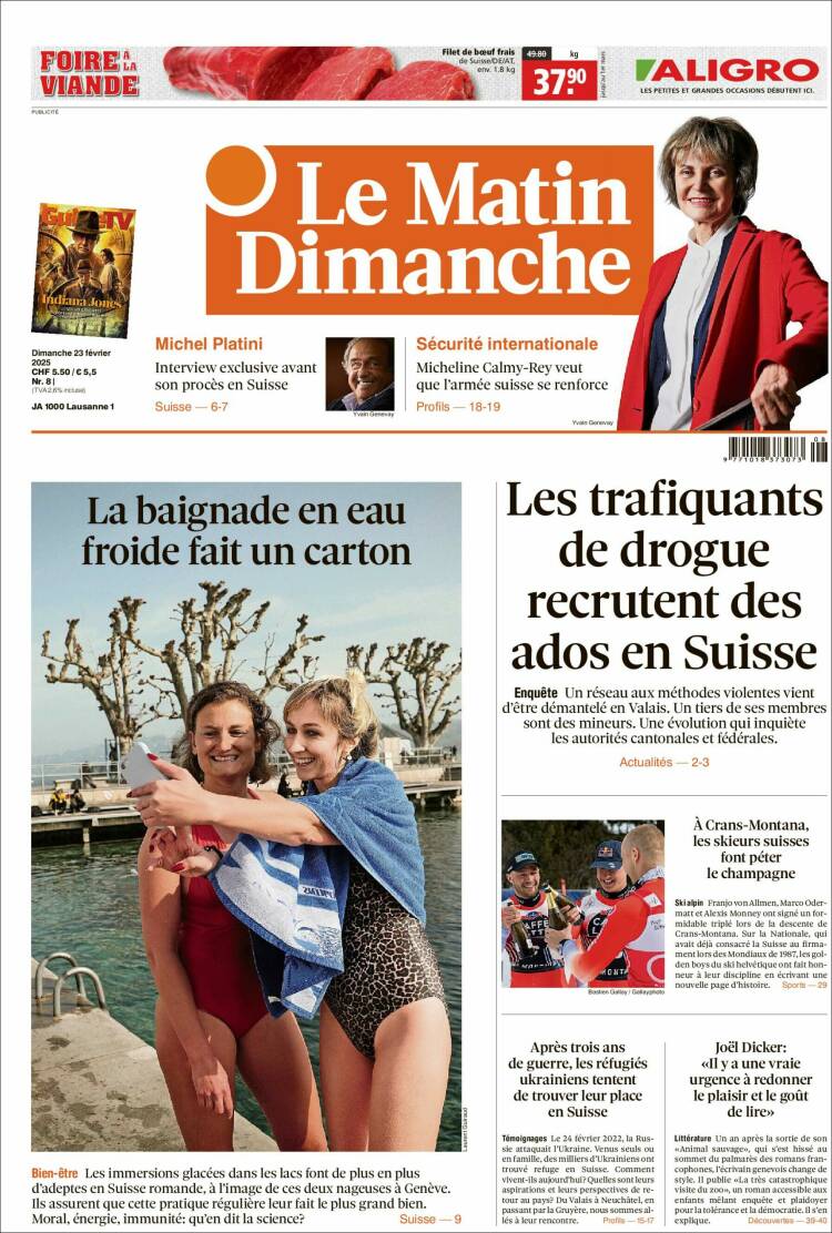 Portada de Le Matin (Suiza)