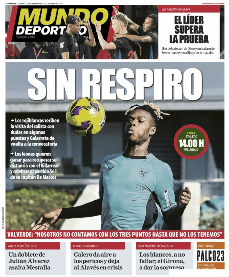 Portada de Mundo Deportivo Bizkaia (España)
