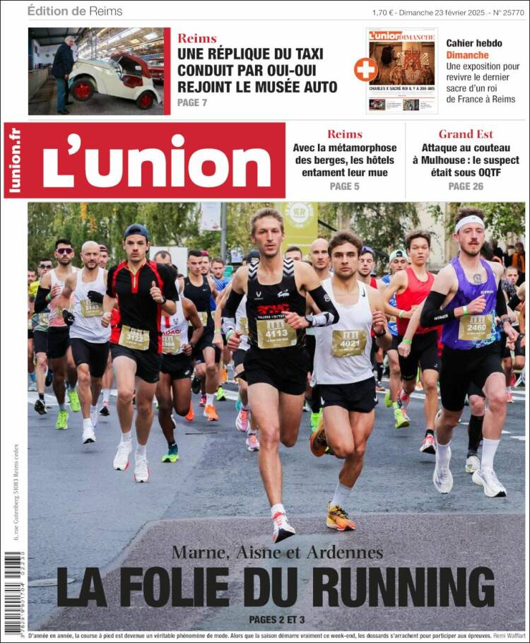 Portada de L'Union (Francia)