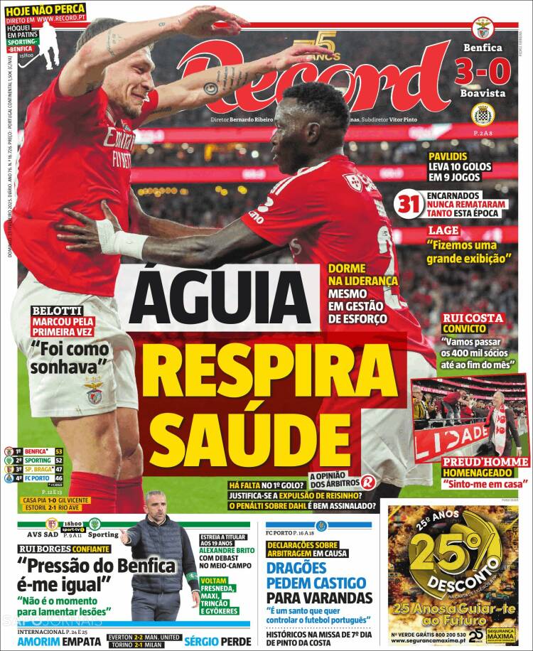 Portada de Record (Portugal)