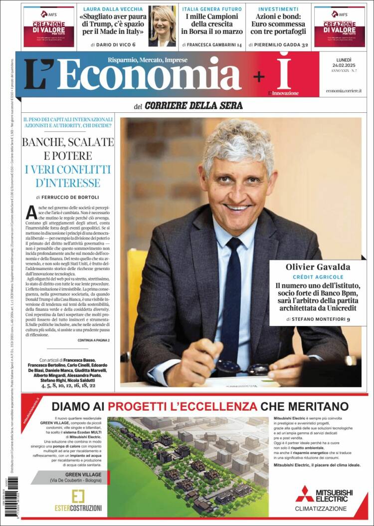 Portada de L'Economia (Italia)