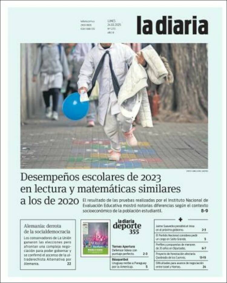 Portada de La Diaria (Uruguay)