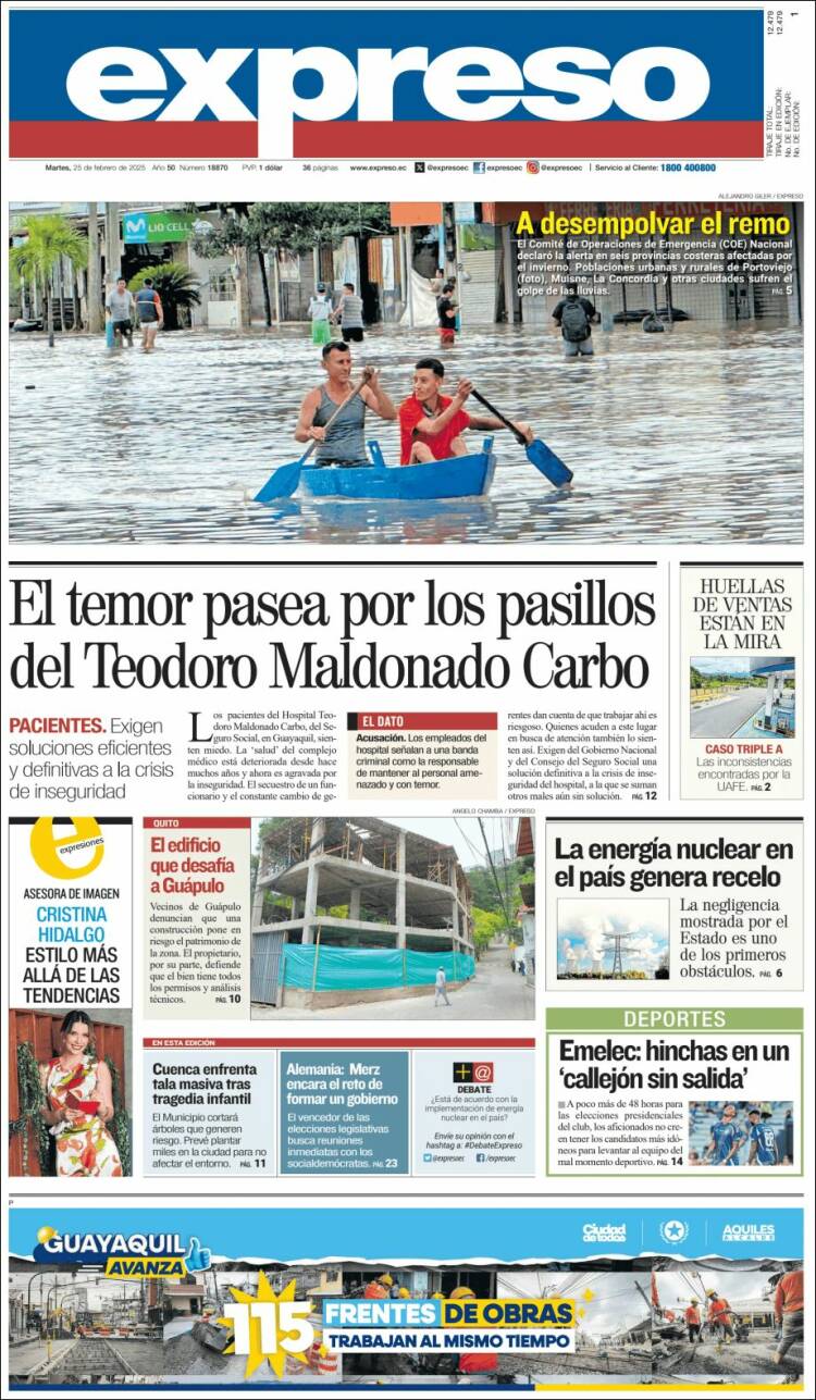 Portada de Expreso (Ecuador)