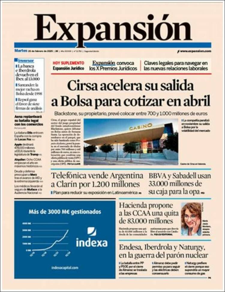 Portada de Expansión (Espa&ntilde;a)