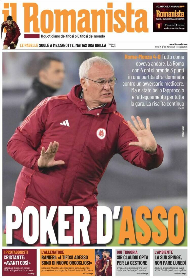 Portada de Romanista (Italia)