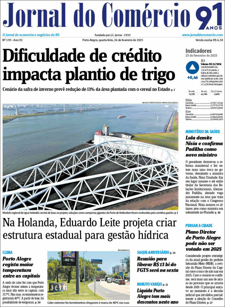 Portada de Jornal do Comércio (Brasil)