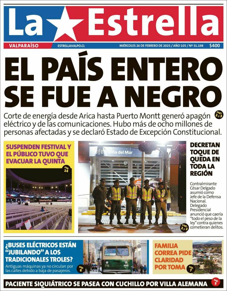 Portada de Estrella de Valparaiso (Chile)