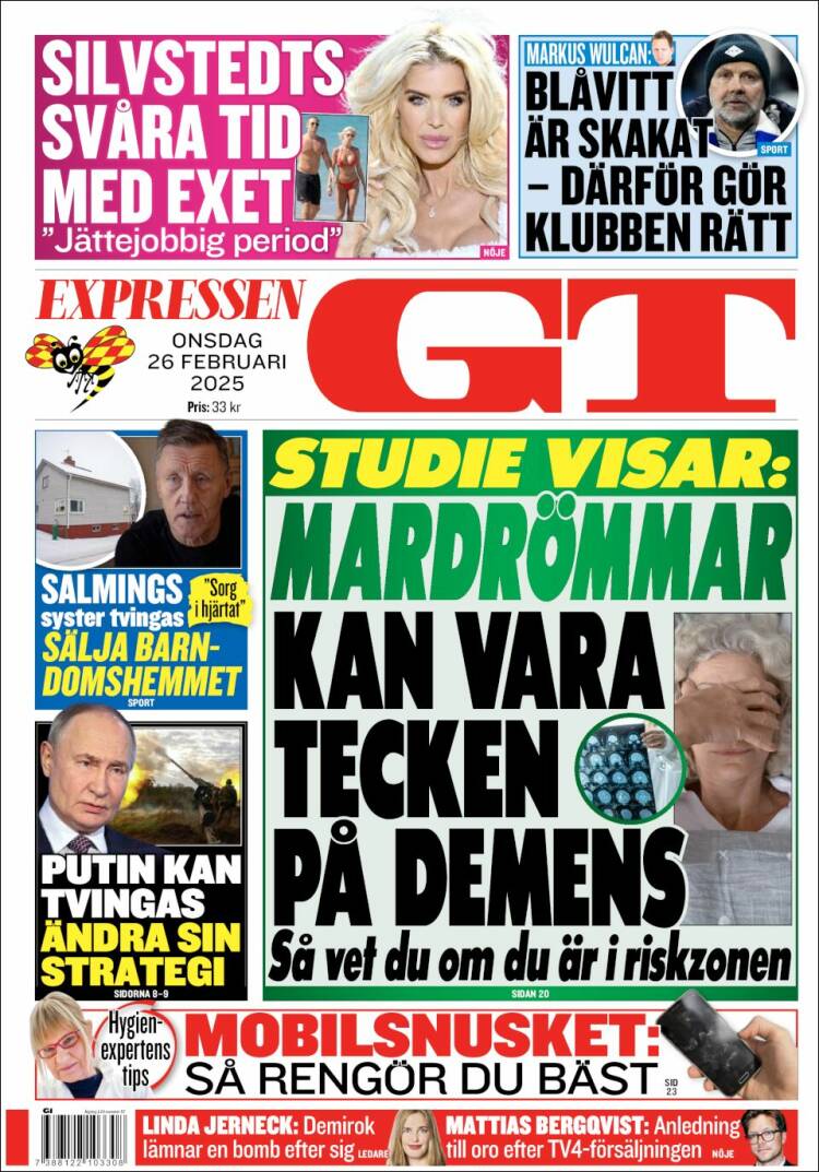 Portada de Göteborgstidningen (Suecia)