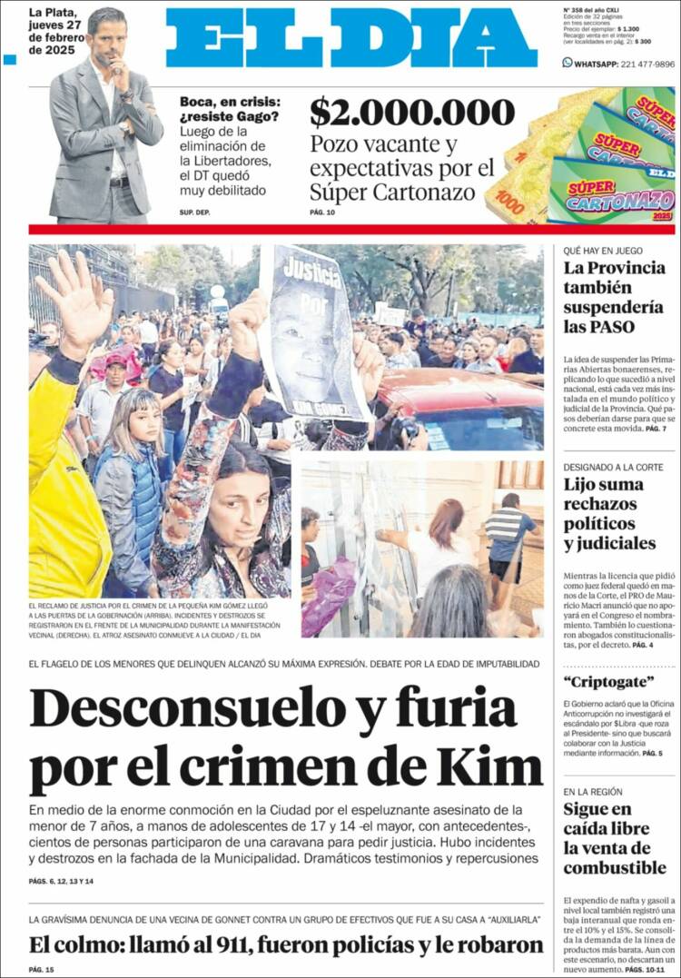 Portada de El Día de la Plata (Argentina)