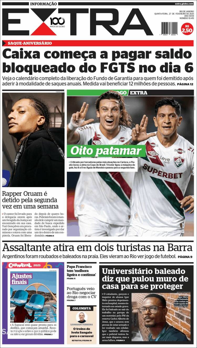 Portada de Extra (Brasil)