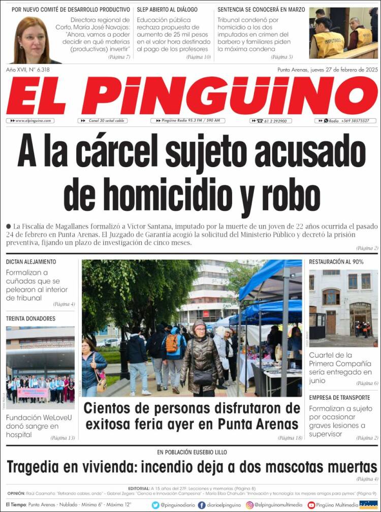 Portada de El Pingüino (Chile)