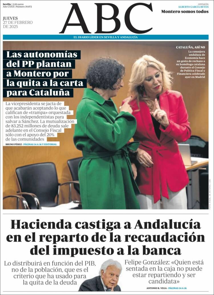 Portada de ABC - Sevilla (España)