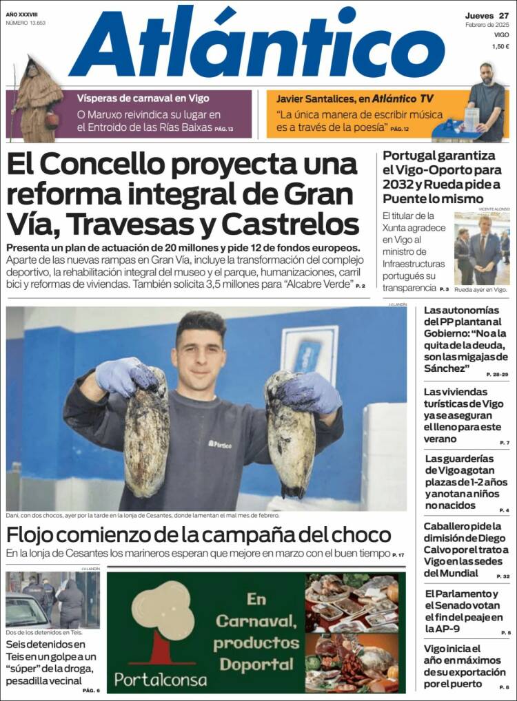 Portada de Atlántico Diario (España)