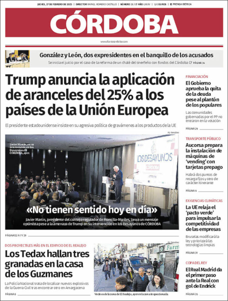 Portada de Diario de Córdoba (España)