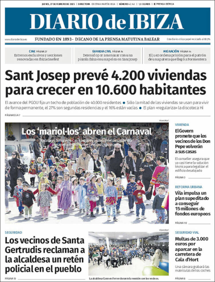 Portada de Diario de Ibiza (España)