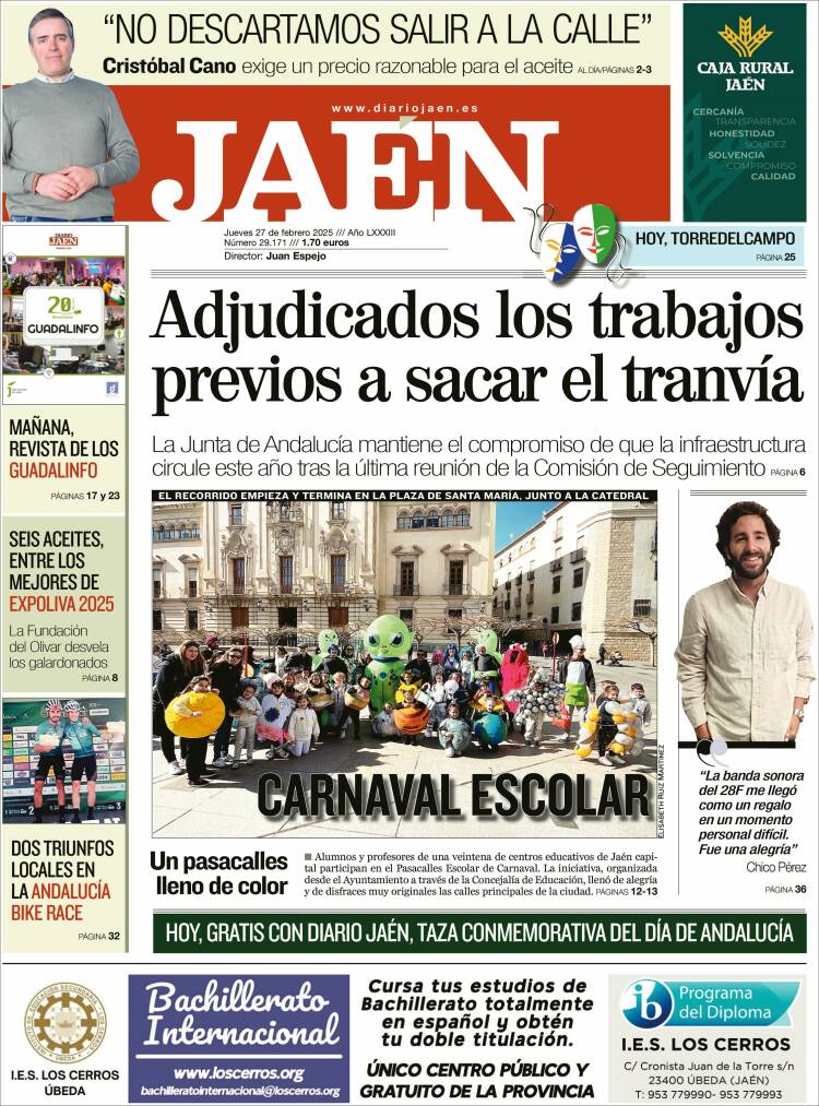 Portada de Diario Jaén (España)