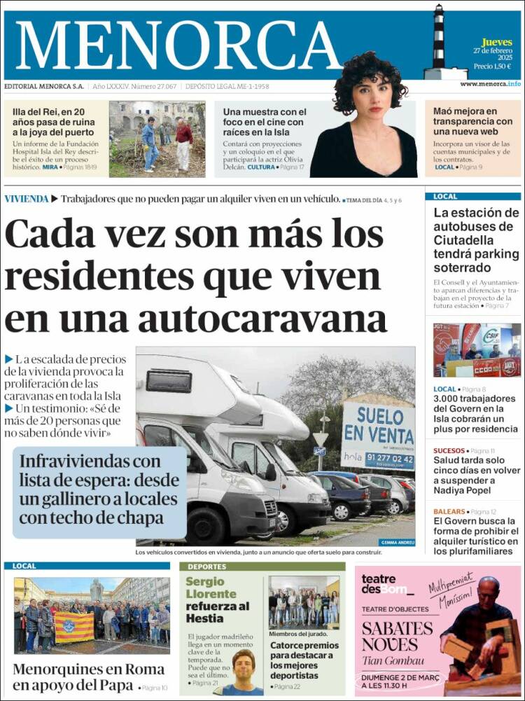 Portada de Menorca - Diario Insular (España)