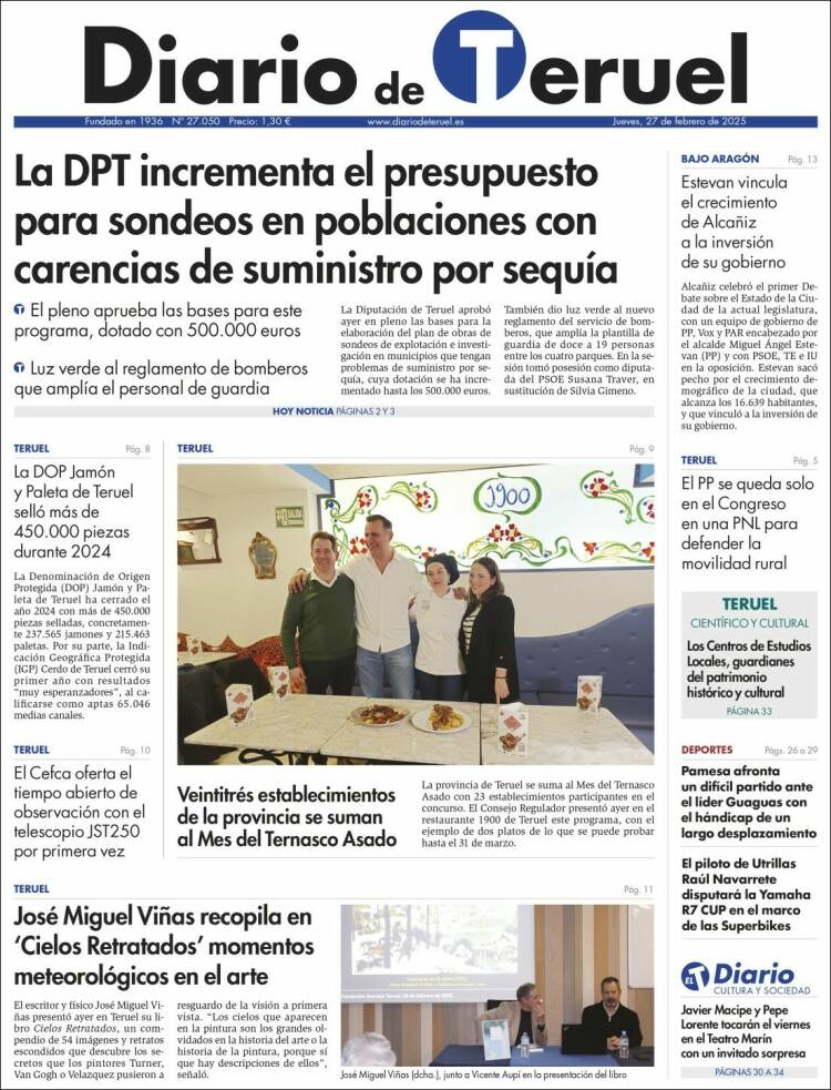 Portada de Diario de Teruel (España)