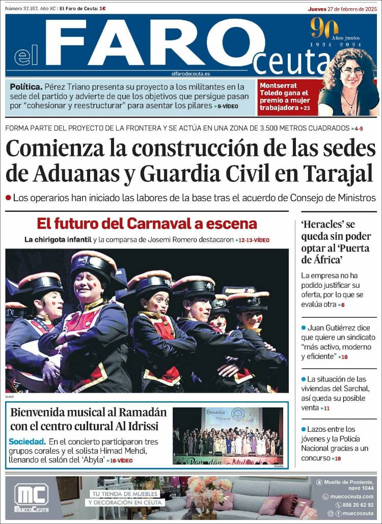 Portada de El Faro de Ceuta (España)
