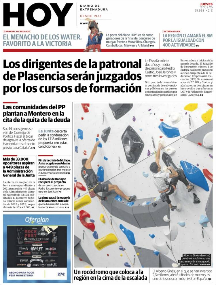 Portada de Hoy - Caceres (España)