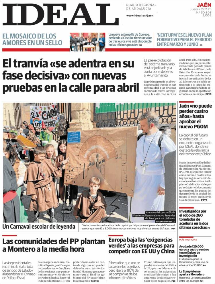 Portada de El Ideal de Jaén (España)
