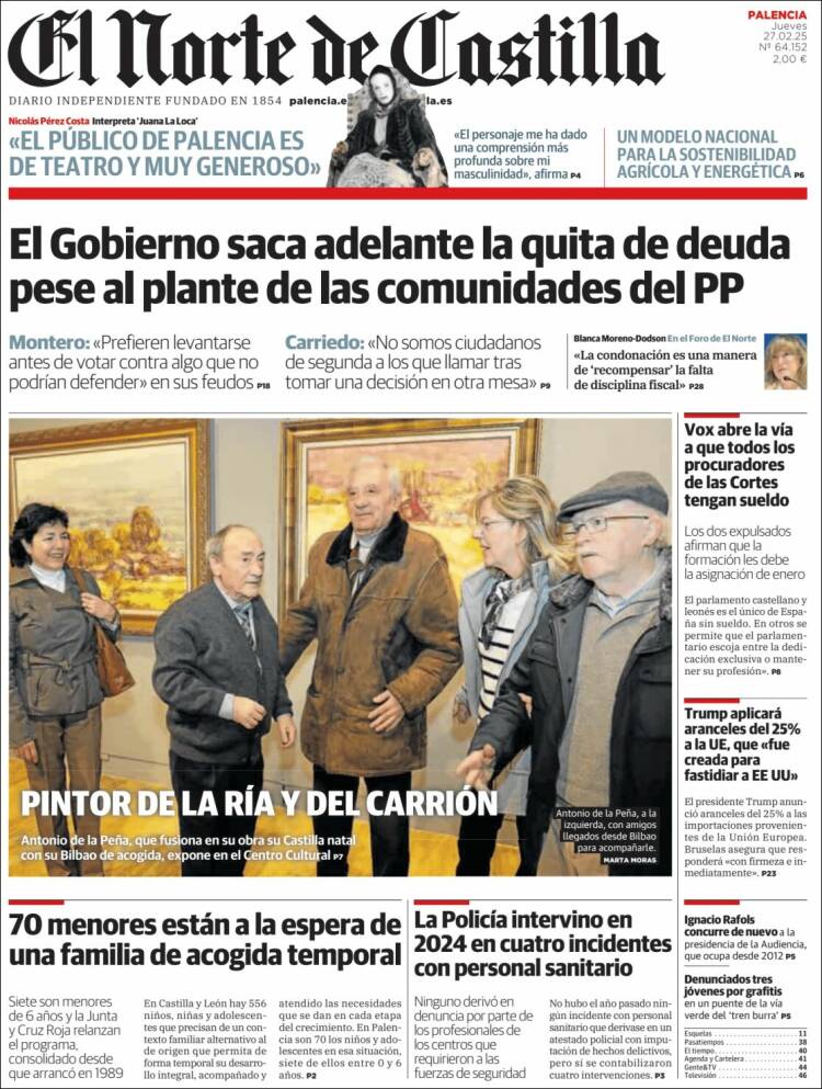 Portada de Norte de Castilla - Palencia (España)