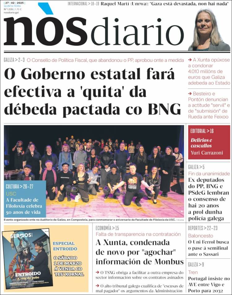 Portada de Nòs Diario (España)