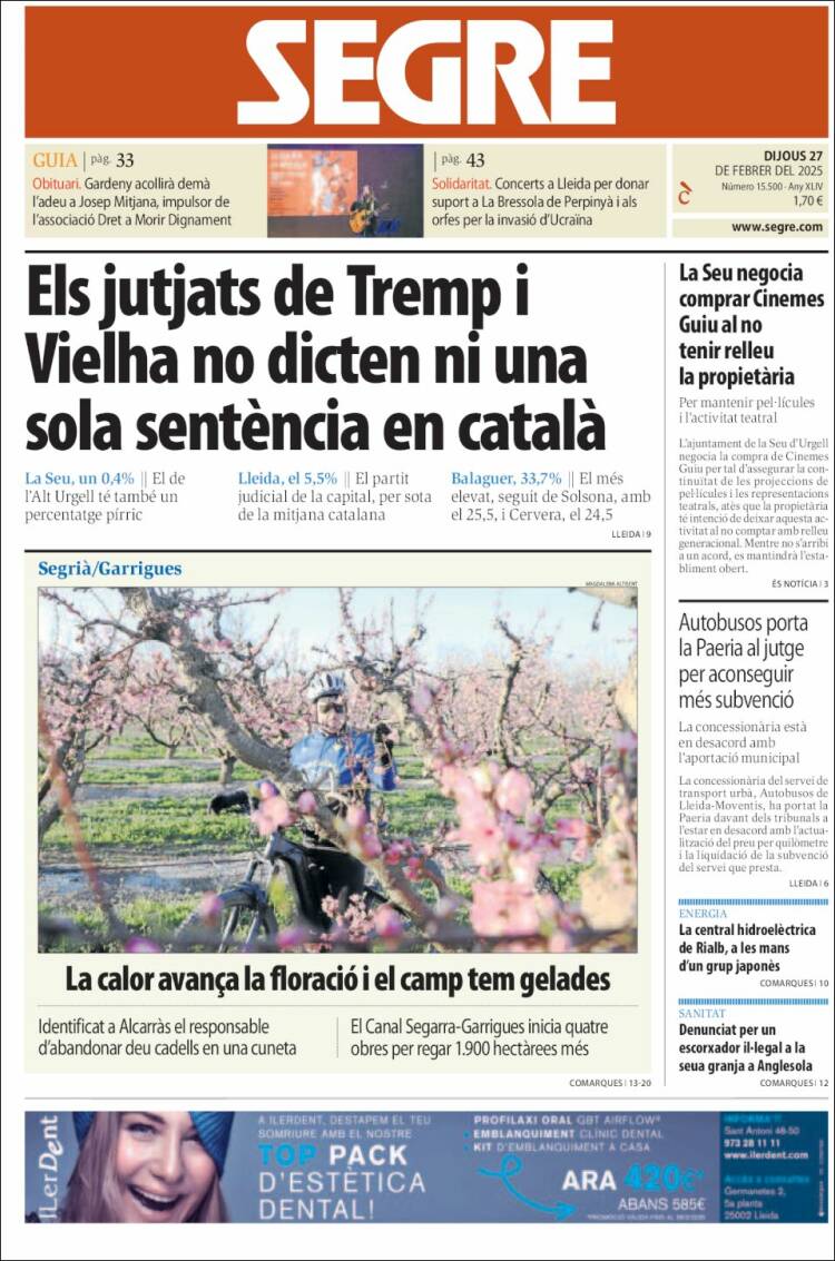 Portada de Segre (España)