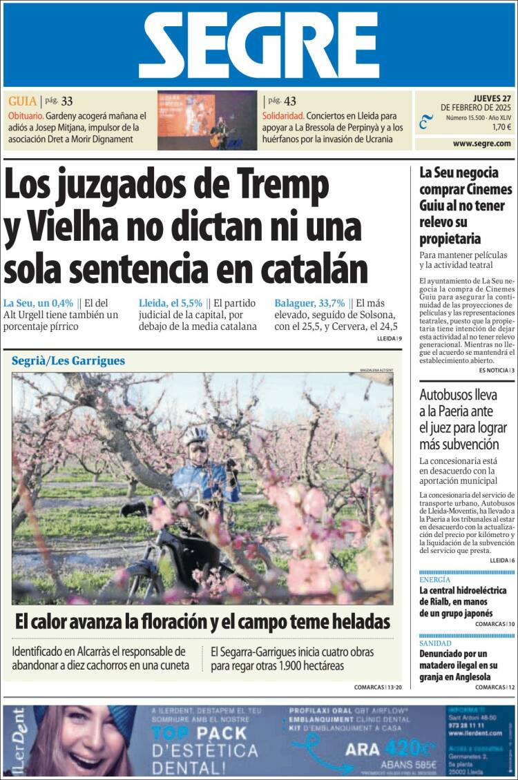 Portada de Segre  (España)