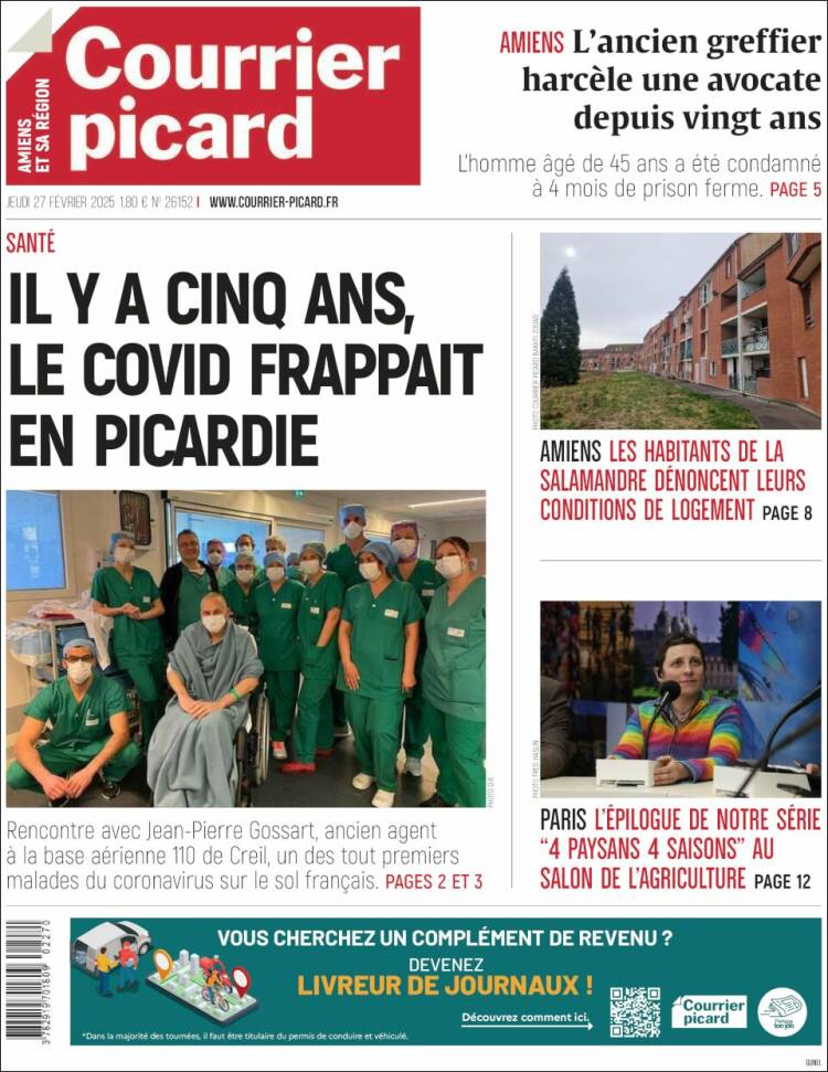Portada de Courrier Picard (Francia)